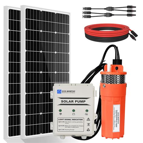 submersible pump with solar panel